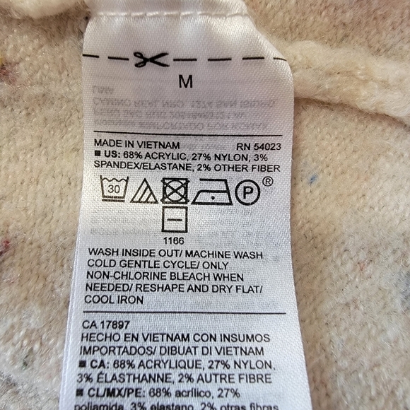 Old Navy Size M Cream with Multi Color Speckles Open Cardigan, Exc. Used Cond. - Picture 9 of 9